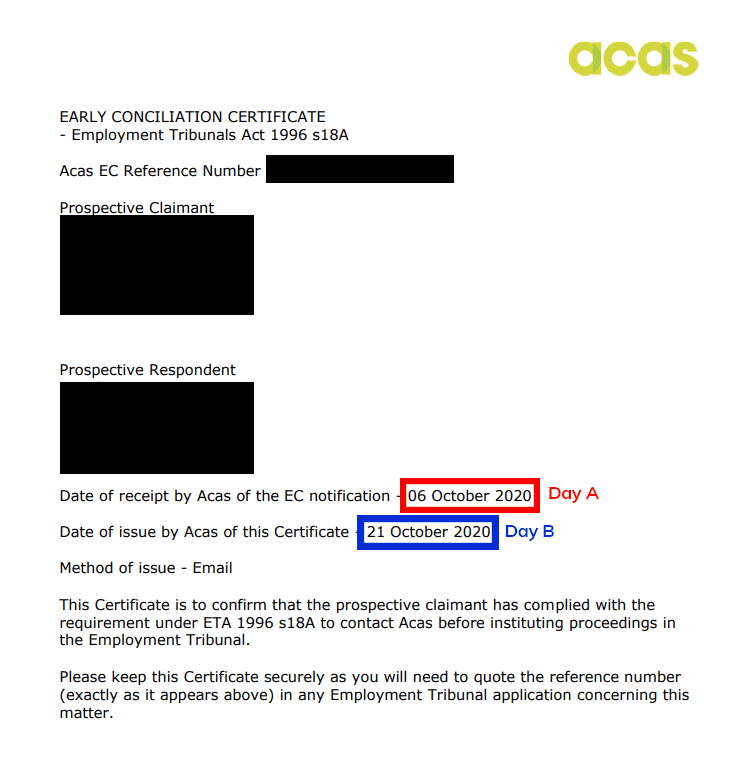 acas letter